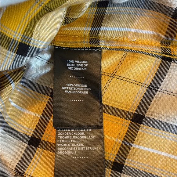 Harley-Davidson Yellow and Black Plaid Shirt - Picture 9 of 9